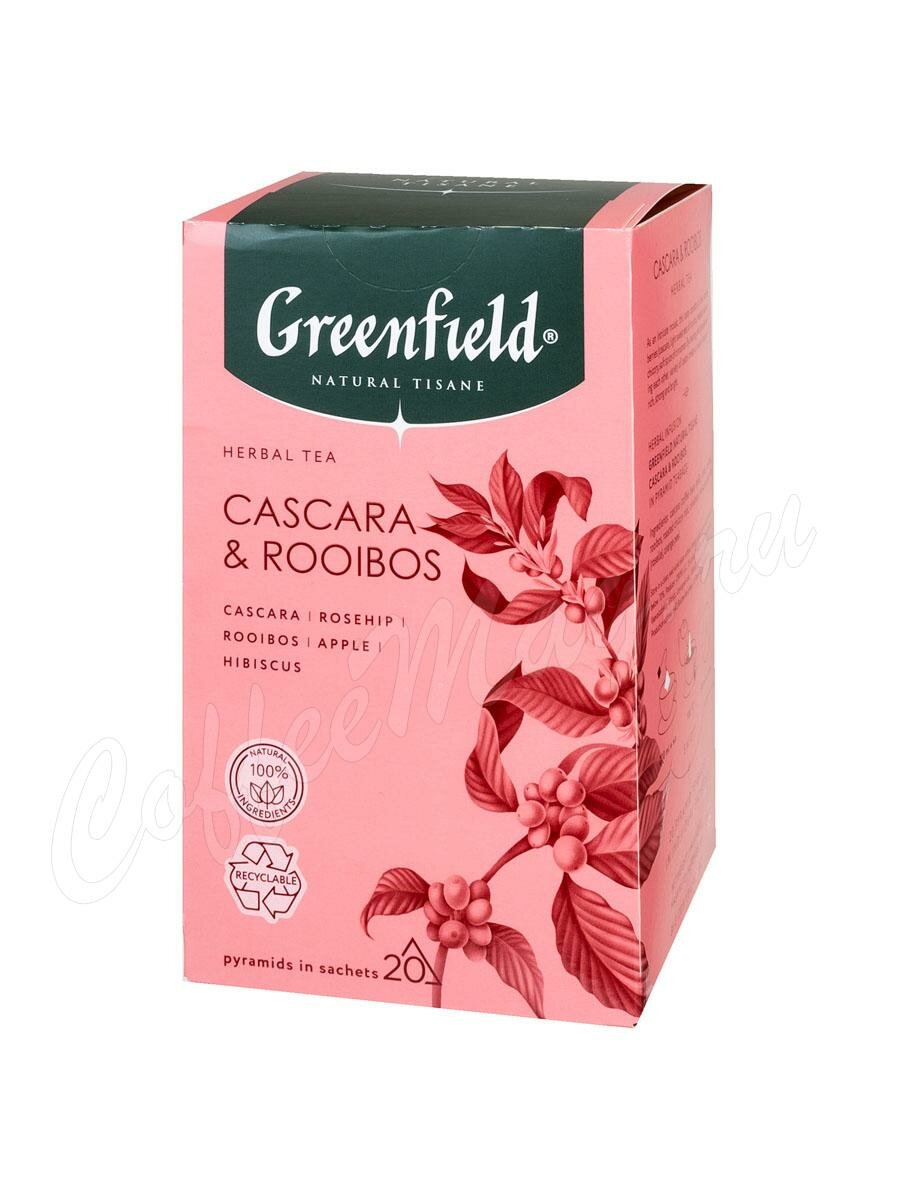 Чай Greenfield Natural Tisane Cascara & Rooibos (Каскара и Ройбош) травяной в пирамидках 20 шт Чай Greenfield Natural Tisane Cascara & Rooibos (Каскара и Ройбош) травяной в пирамидках 20 шт