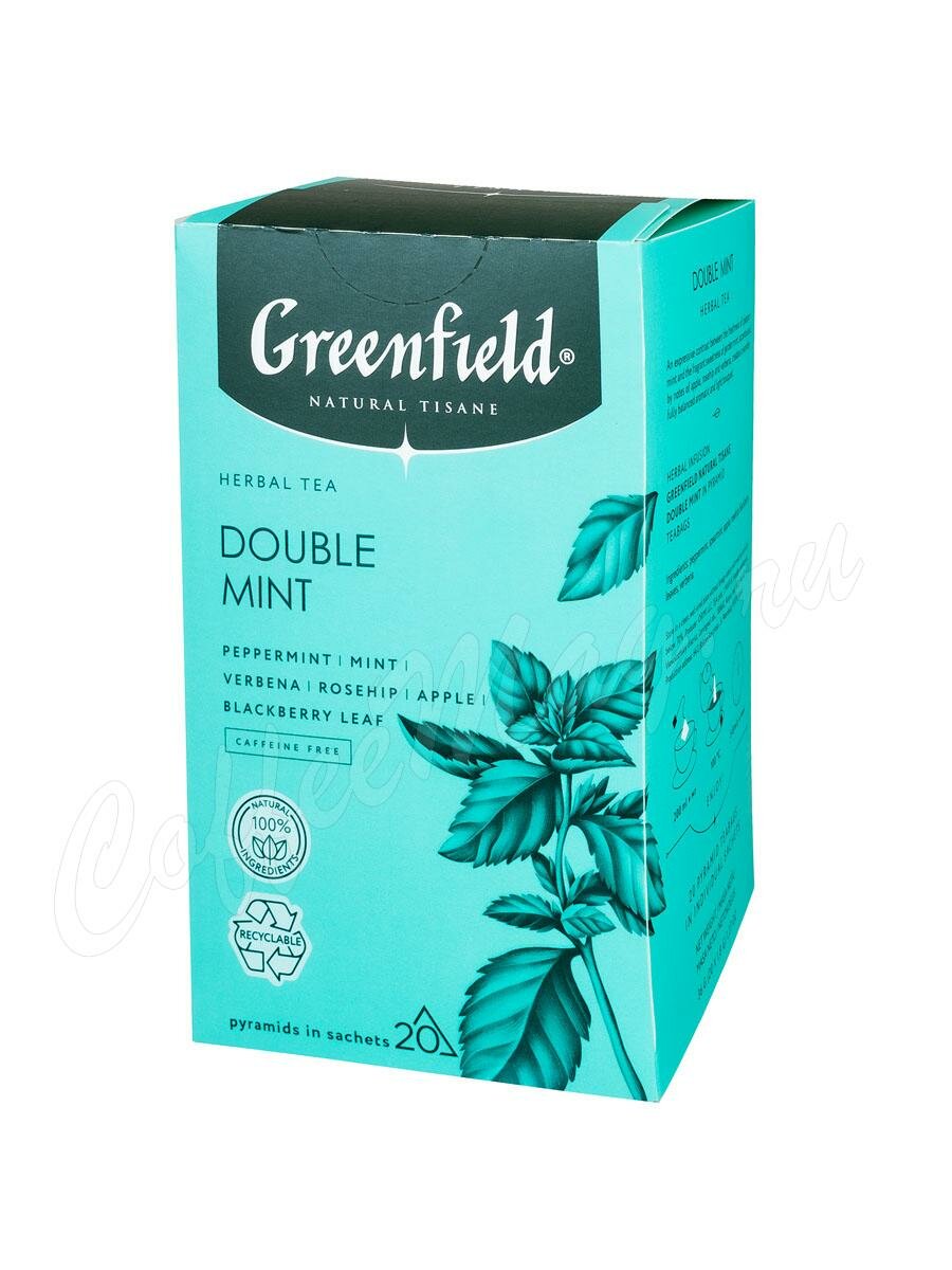 Чай Greenfield Natural Tisane Double Mint (Двойная мята) травяной в пирамидках 20 шт