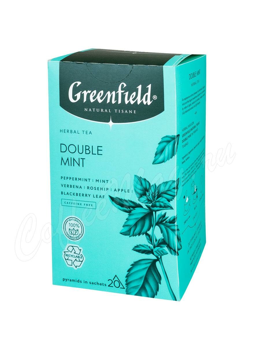 Чай Greenfield Natural Tisane Double Mint (Двойная мята) травяной в пирамидках 20 шт Чай Greenfield Natural Tisane Double Mint (Двойная мята) травяной в пирамидках 20 шт