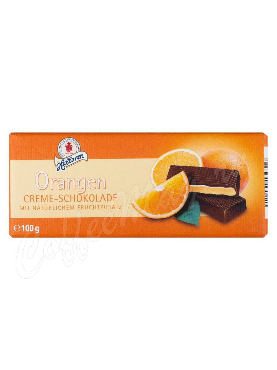 Halloren Темный шоколад с апельсиновой начинкой 100 г