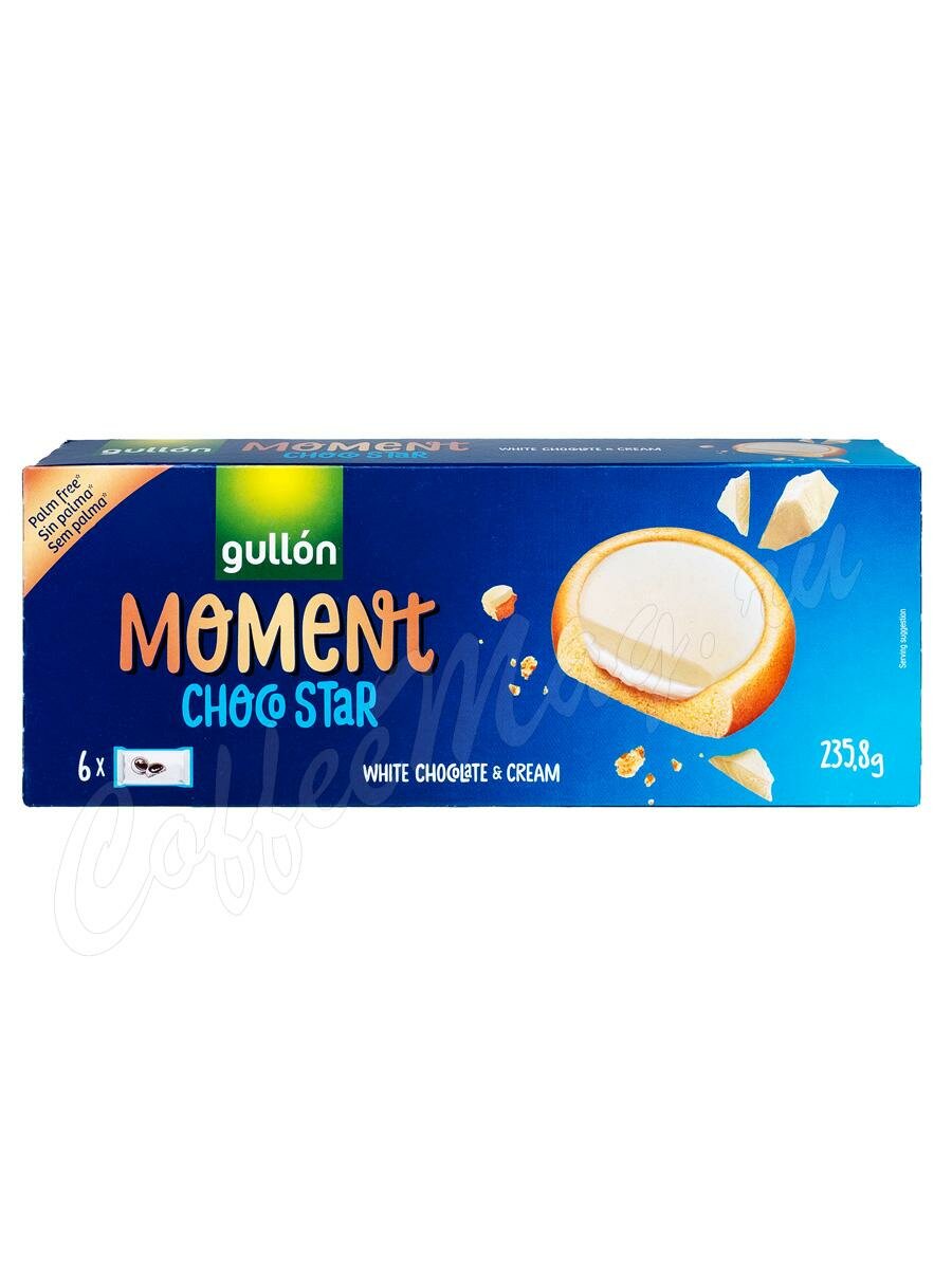 Тарталетки GullonChoco Star White со сливочной начинкой и белым шоколадом 235 г Тарталетки GullonChoco Star White со сливочной начинкой и белым шоколадом 235 г