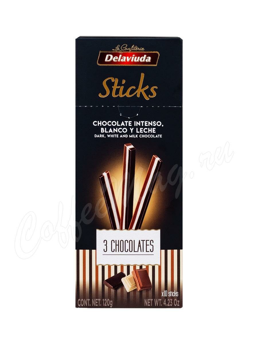 Delaviuda Sticks Шоколадный туррон из трех видов шоколада 120 г