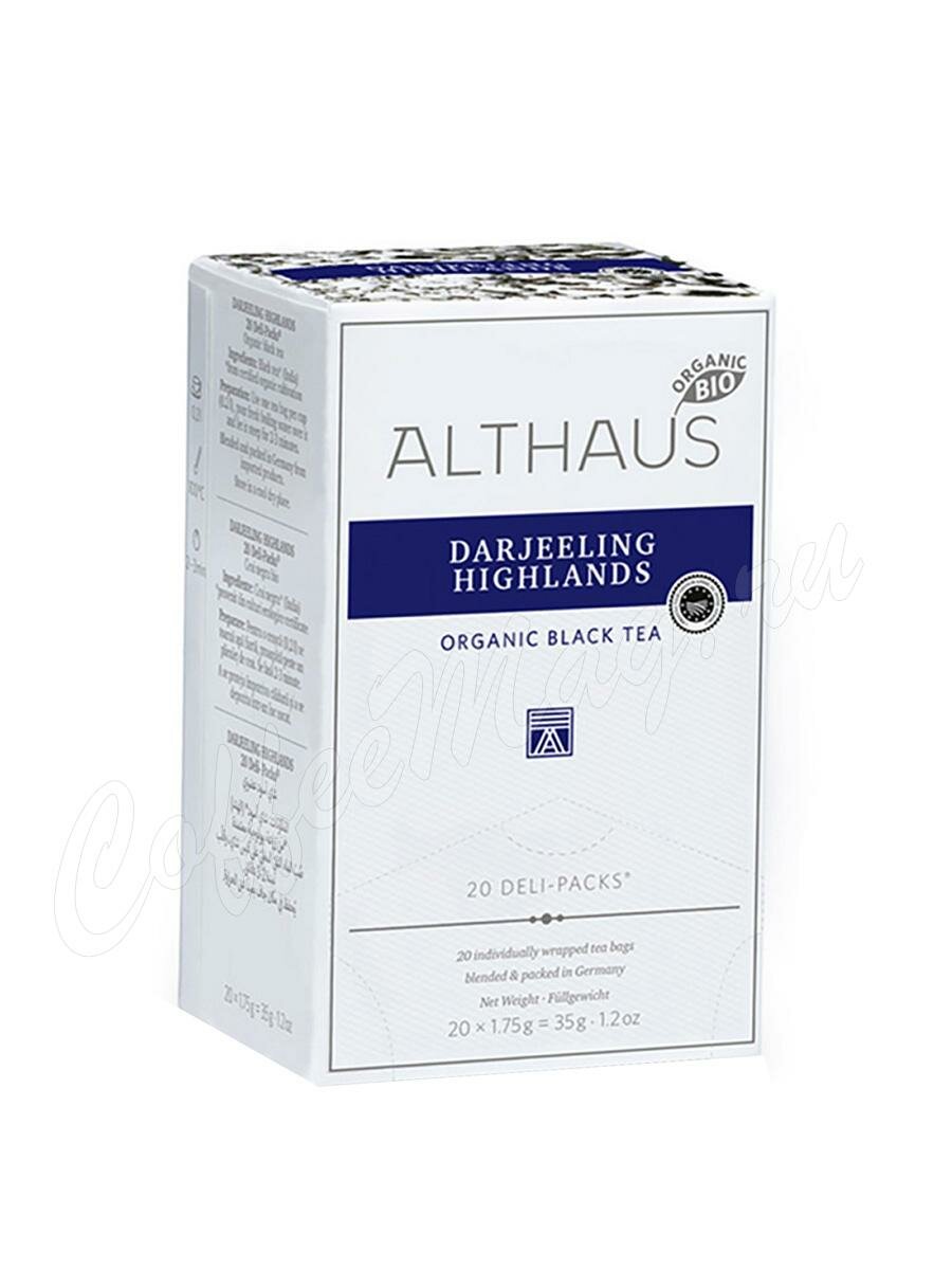 Чай Althaus Darjeeling Highlands Дарджилинг высокогорный черный в пакетиках 20 шт Чай Althaus Darjeeling Highlands Дарджилинг высокогорный черный в пакетиках 20 шт