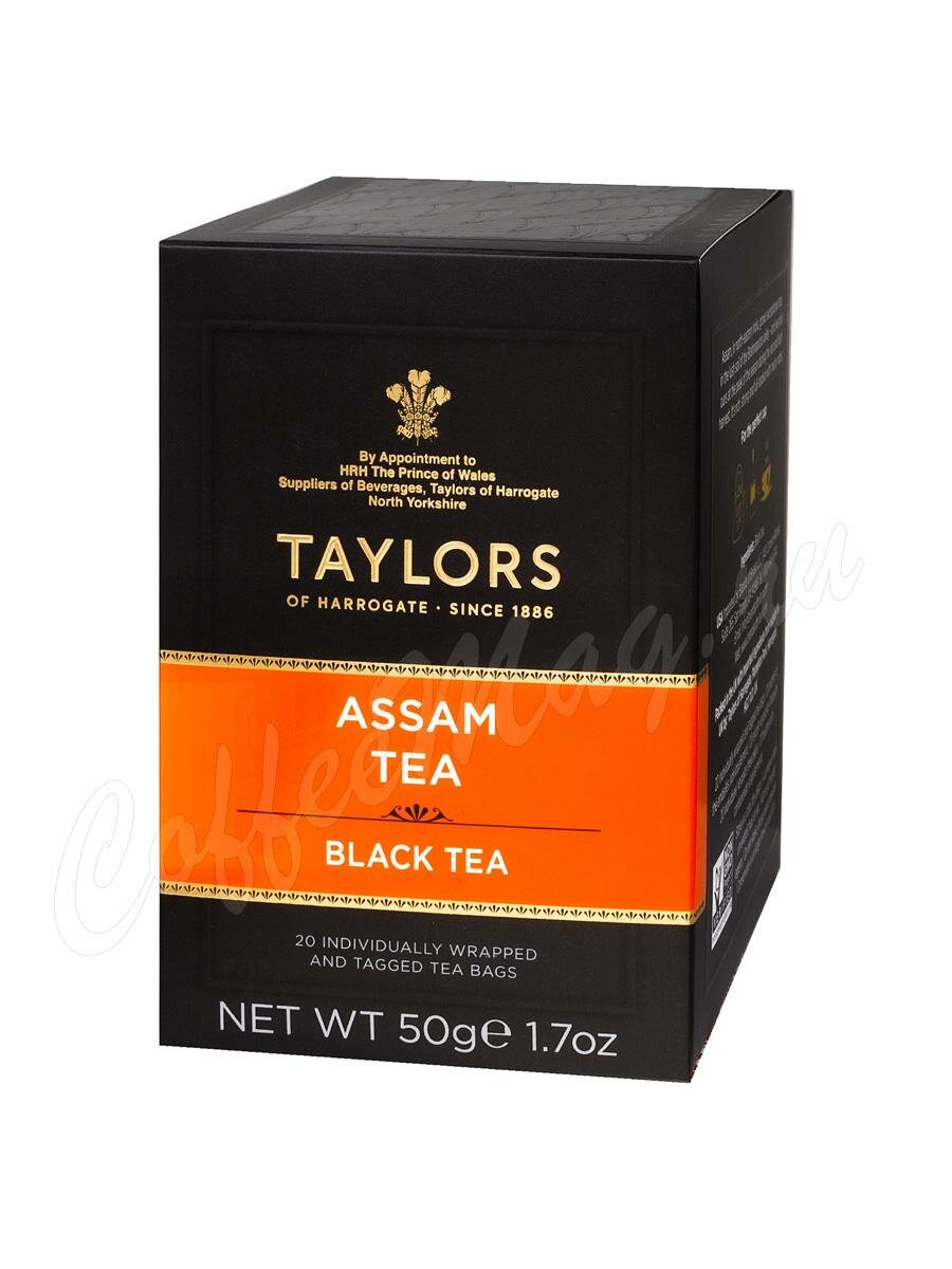 Чай Taylors of Harrogate пакетированный Ассам черный 20 пак Чай Taylors of Harrogate пакетированный Ассам черный 20 пак