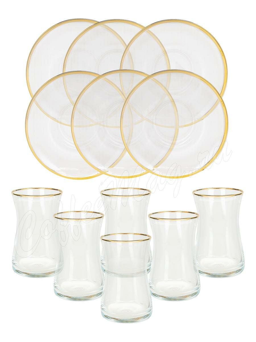 Korkmaz Elegance Gold Набор армуду 12 предметов Korkmaz Elegance Gold Набор армуду 12 предметов