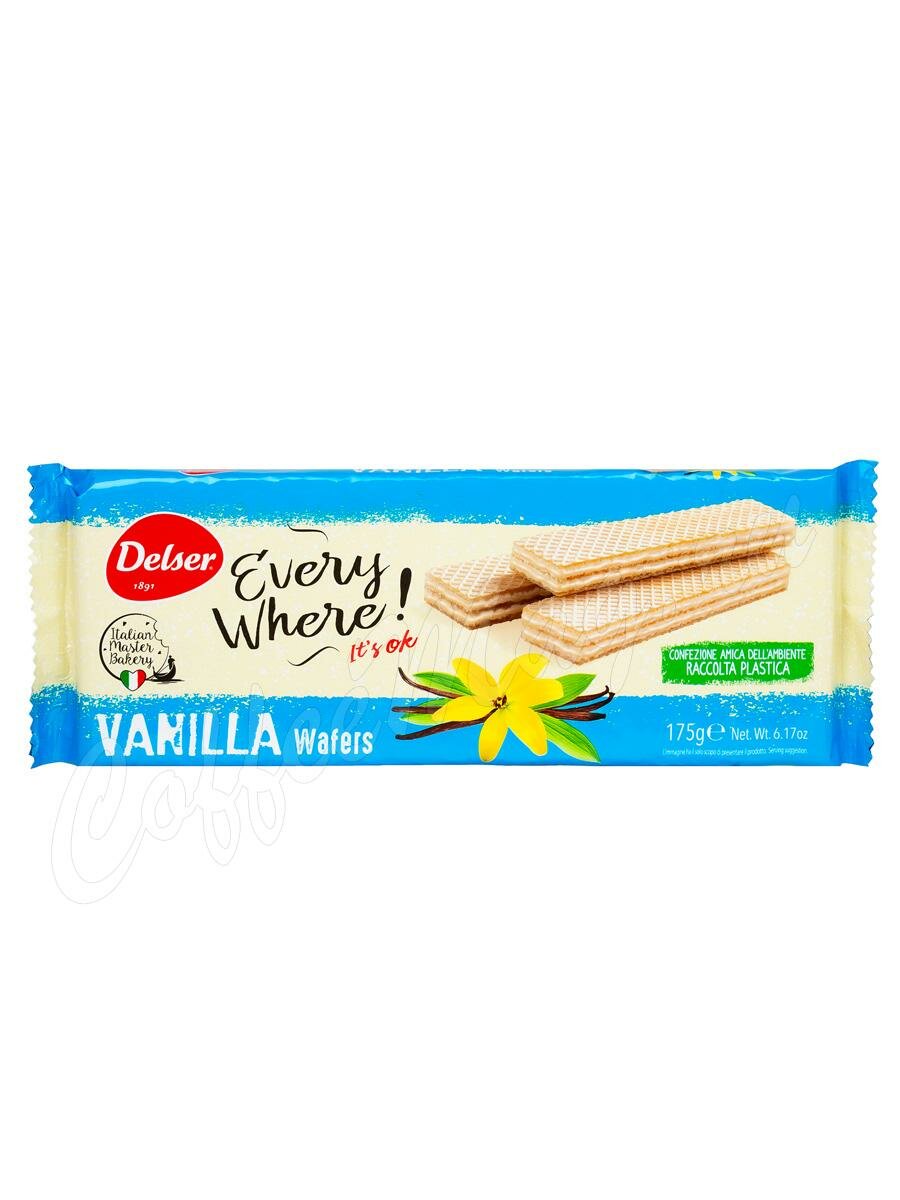 Вафли Delser Vanilla с ванильной начинкой 175 г Вафли Delser Vanilla с ванильной начинкой 175 г