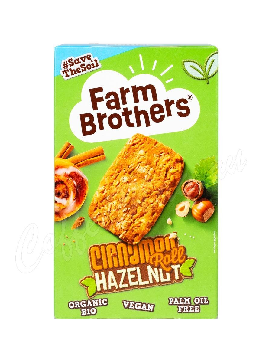 Печенье Farm Brothers Cinnamon Roll Hazelnut с фундуком и корицей 135 гр Печенье Farm Brothers Cinnamon Roll Hazelnut с фундуком и корицей 135 гр