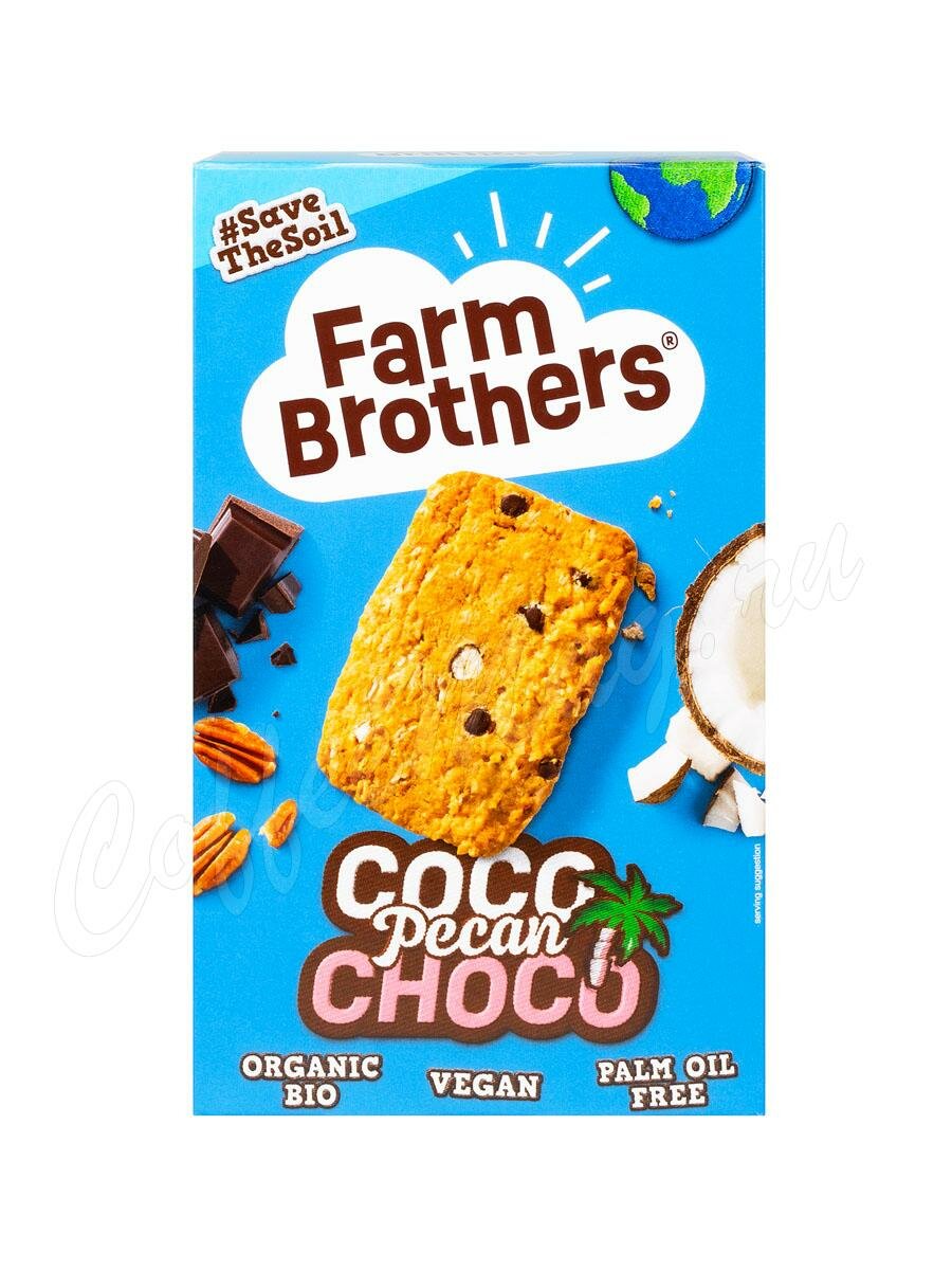 Печенье Farm Brothers Coco Pecan Choco с кокосом, орехом и шоколадом 135 г Печенье Farm Brothers Coco Pecan Choco с кокосом, орехом и шоколадом 135 г