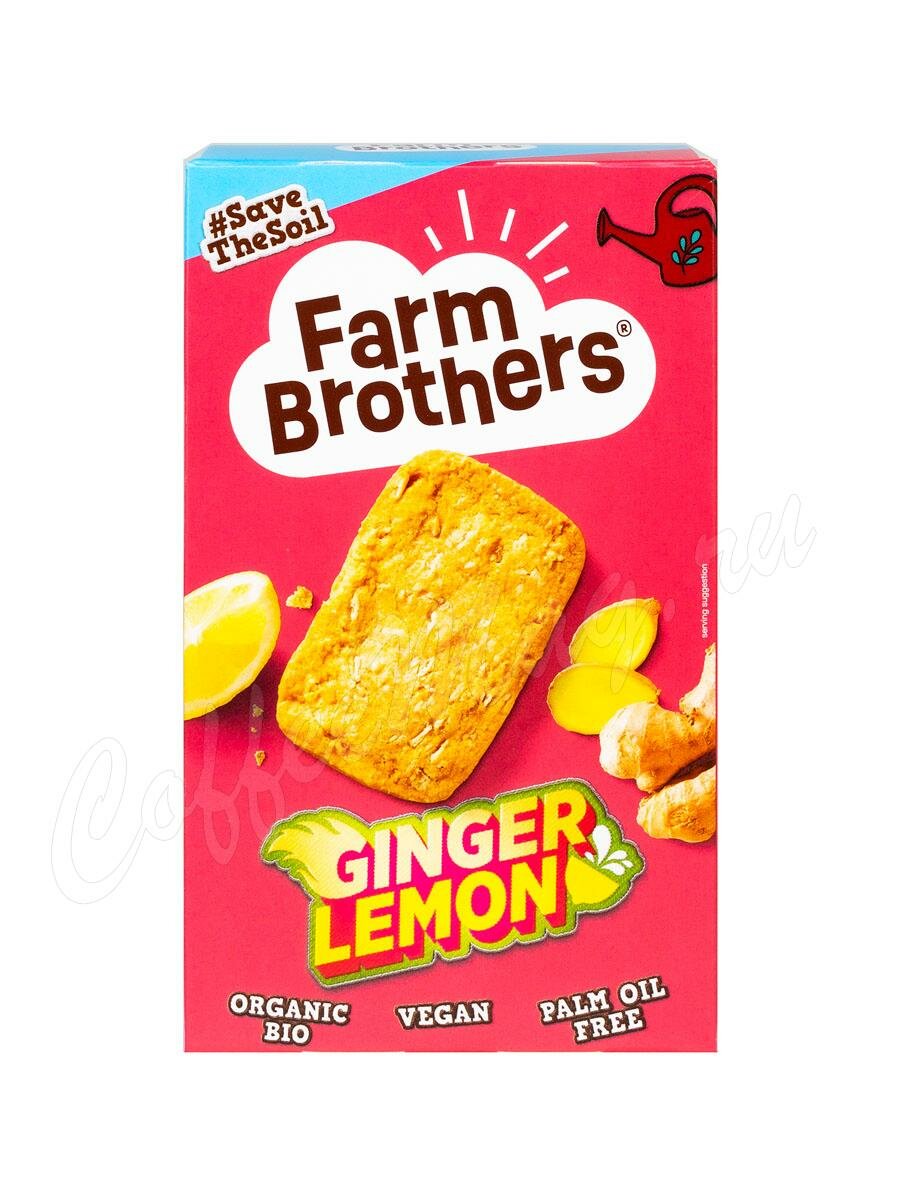 Печенье Farm Brothers Ginger Lemon с имбирем и лимоном 135 г Печенье Farm Brothers Ginger Lemon с имбирем и лимоном 135 г