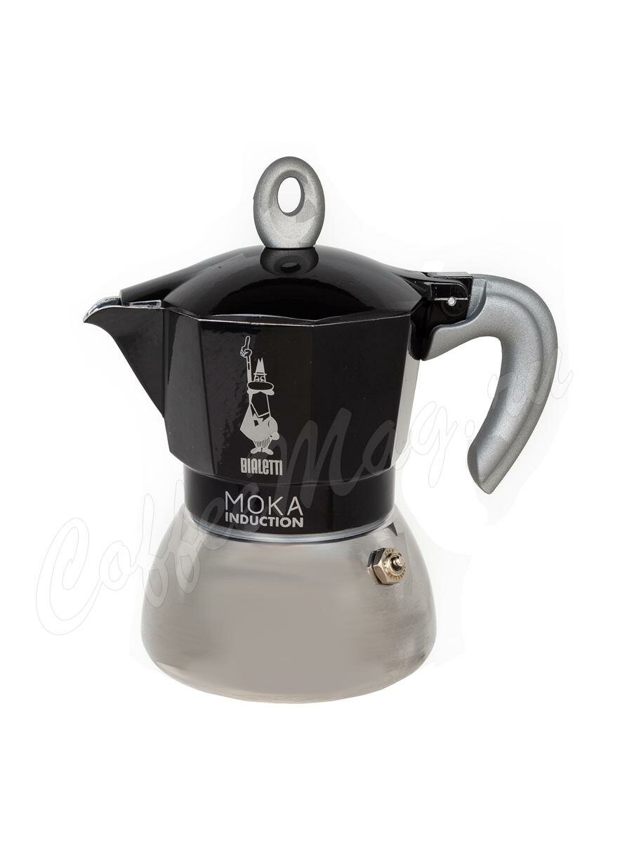 Гейзерная кофеварка Bialetti Moka Induction черная на 4 порции Гейзерная кофеварка Bialetti Moka Induction черная на 4 порции