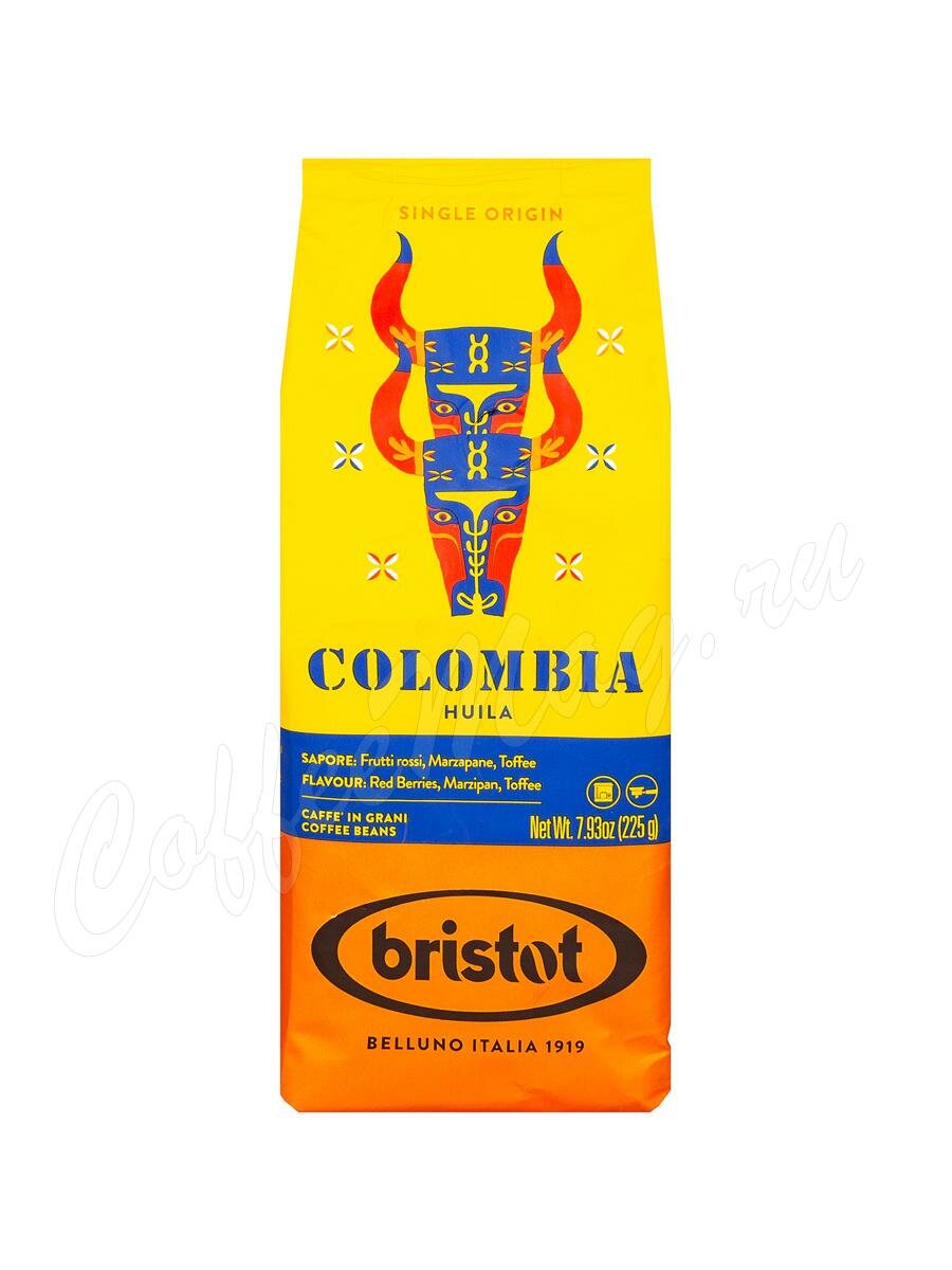 Кофе Bristot в зернах Colombia 225 г Кофе Bristot в зернах Colombia 225 г