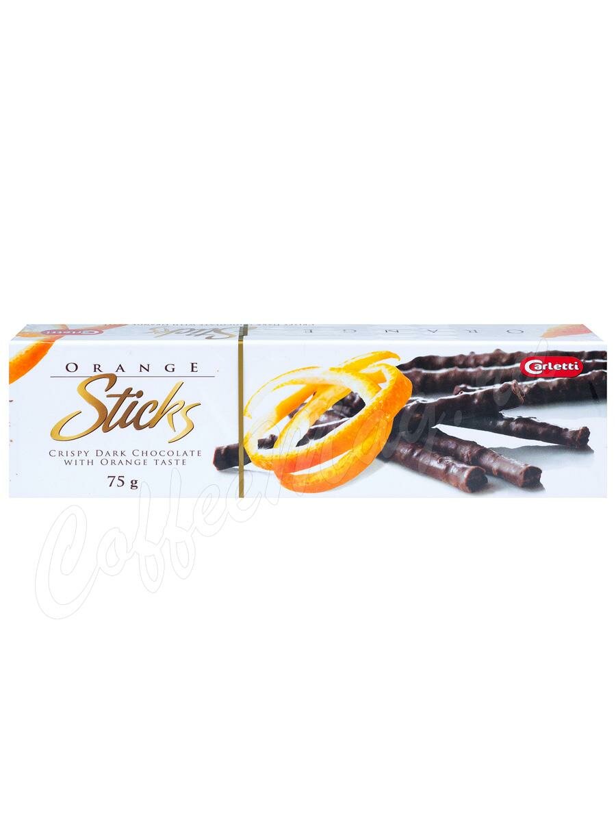 Carletti Sticks Orange темный шоколад со вкусом апельсина 75 г Carletti Sticks Orange темный шоколад со вкусом апельсина 75 г