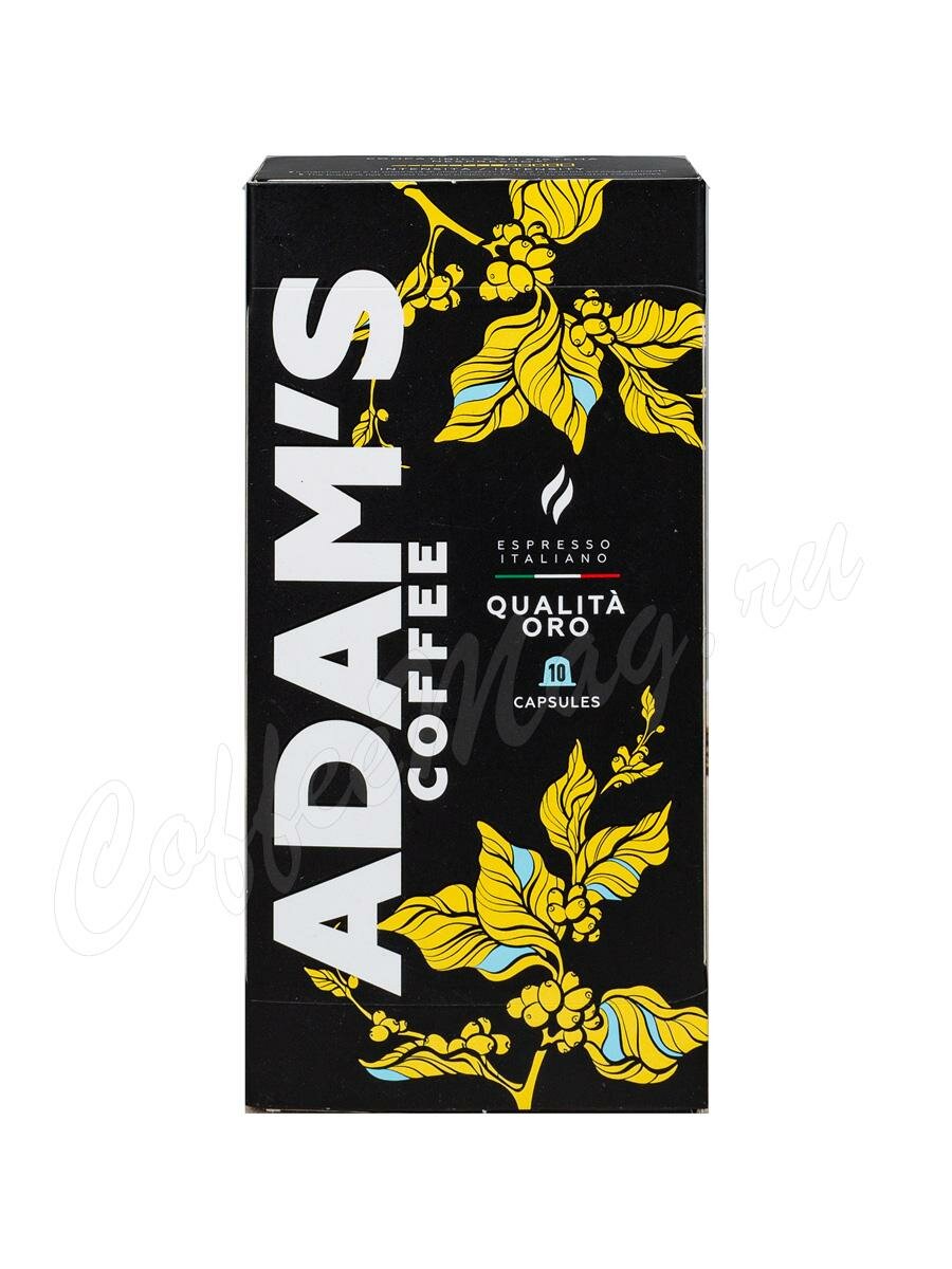 Кофе Adams Coffee Qualita Oro в капсулах 10 шт Кофе Adams Coffee Qualita Oro в капсулах 10 шт