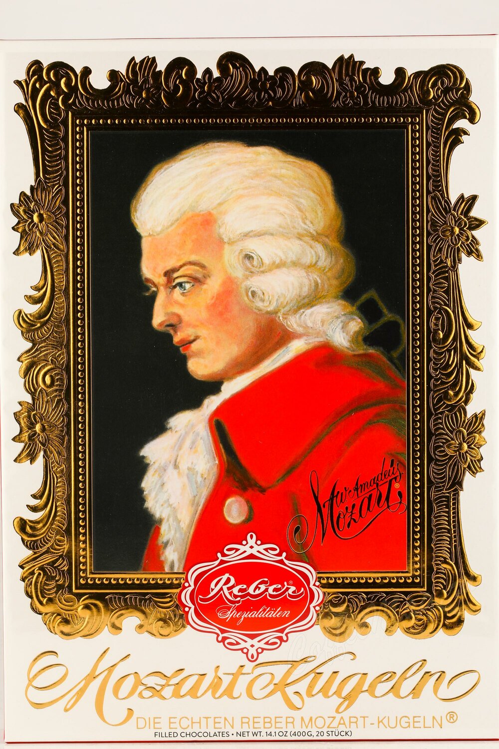 Reber Mozart Коробка конфет с горьким шоколадом 400 г Reber Mozart Коробка конфет с горьким шоколадом 400 г