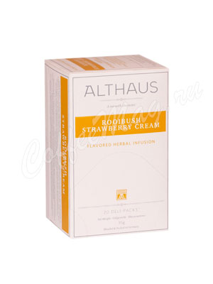 Чай Althaus Rooibush Strawberry Cream/ Ройбуш Клубника со Сливками для чашки 20х1,7гр Чай Althaus Rooibush Strawberry Cream/ Ройбуш Клубника со Сливками для чашки 20х1,7гр