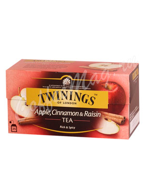 Чай Twinings Apple, Cinnamon & Raisin Tea Черный Яблоко, Корица и Изюм 25 пак