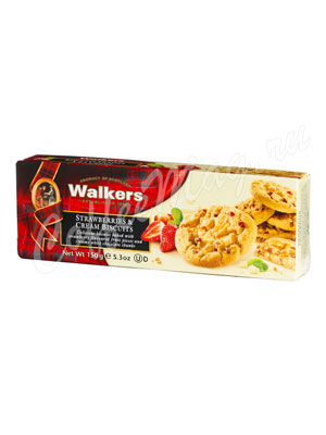 Бисквитное печенье Walkers клубника со сливками 150г