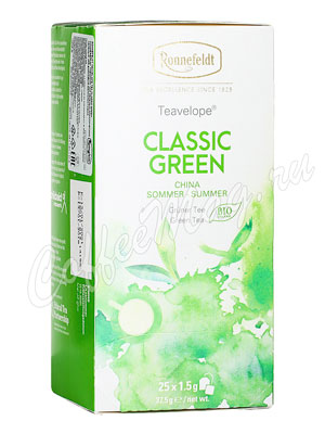 Чай Ronnefeldt Classic Green BIO / Классический Зеленый в пакетиках 25 шт.х 1,5гр Чай Ronnefeldt Classic Green BIO / Классический Зеленый в пакетиках 25 шт.х 1,5гр