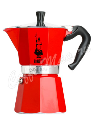 Гейзерная кофеварка Bialetti Moka Express Red 6 порций 240 мл 4943