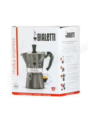 Гейзерная кофеварка Bialetti Moka Express Diamond Grey 3 порции 120 мл 5312