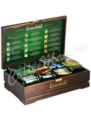 Подарочный набор Greenfield в пакетиках деревянная шкатулка