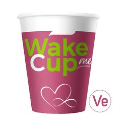 Стакан бумажный ВЕНДИНГ (Евро) 150 мл WAKE ME CUP одноразовый