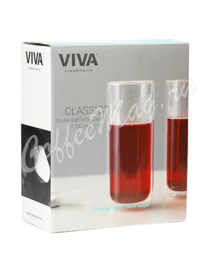 VIVA CLASSIC Термобокал (комплект 2 шт) 0,33 л (V37000) Прозрачное стекло