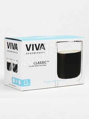VIVA CLASSIC Термобокал (комплект 2шт) 0,3 л (V37100) Прозрачное стекло