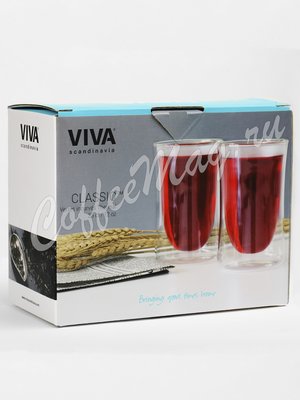 VIVA CURVE Термобокал (комплект 2шт) 0,35 л (V75600) Прозрачное стекло
