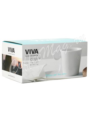 VIVA COSY (Jaimi) Чайная кружка (комплект 2шт) 0,2 л (V80002) Белый