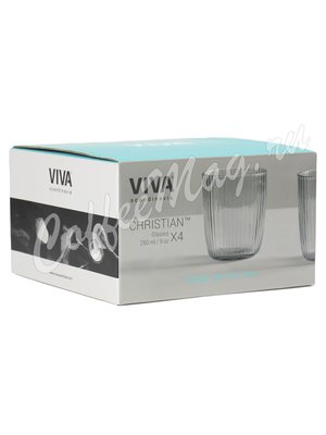 VIVA CRISTIAN Стакан (комплект 4 шт) 0,25 л (V79200) Прозрачное стекло