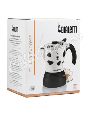 Гейзерная кофеварка Bialetti Mukka Express для капучино Пятнистая 2 порции 220 мл 