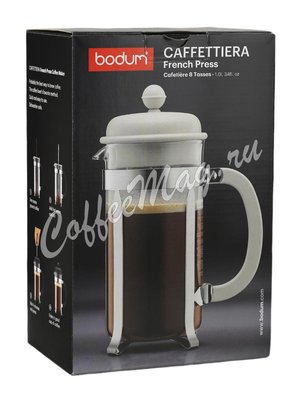 Кофейник с прессом Bodum Caffettiera белый 1л (1918-913)