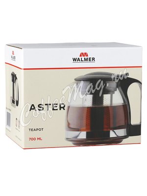 Чайник стеклянный Walmer Aster черный (W15006070) 700 мл