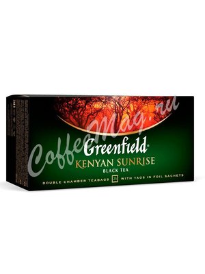 Чай Greenfield Kenyan Sunrise черный в пакетиках 25 шт. Чай Greenfield Kenyan Sunrise черный в пакетиках 25 шт.