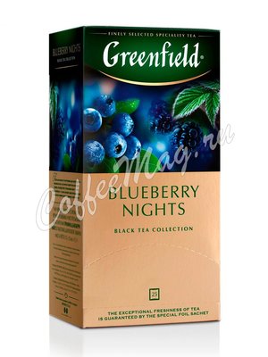 Чай Greenfield Blueberry Nights черный в пакетиках 25 шт. Чай Greenfield Blueberry Nights черный в пакетиках 25 шт.