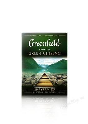 Чай Greenfield Green Ginseng зеленый в пирамидках 20 шт. Чай Greenfield Green Ginseng зеленый в пирамидках 20 шт.