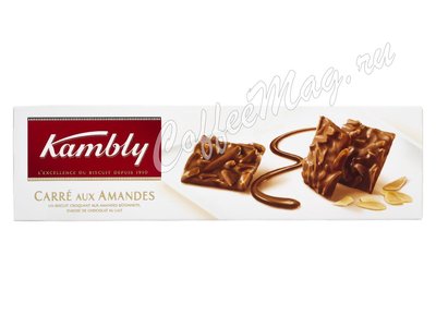 Kambly Carre aux Amandes Печенье с миндалем и молочным шоколадом 80 г