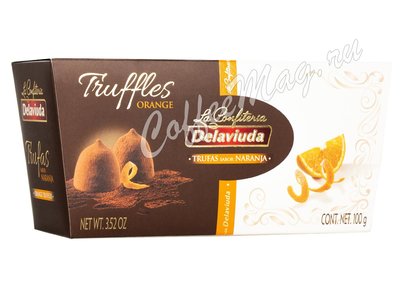 Delaviuda Шоколадные конфеты трюфели с апельсином 100 г