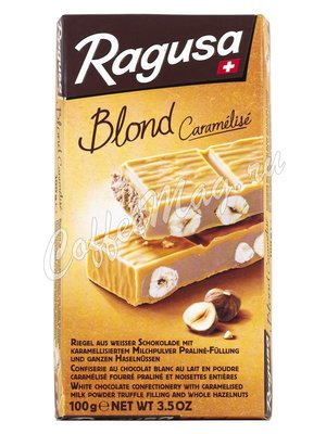 Ragusa Blond, Белый шоколад с трюфельной начинкой и целыми орехами 100 г Ragusa Blond, Белый шоколад с трюфельной начинкой и целыми орехами 100 г