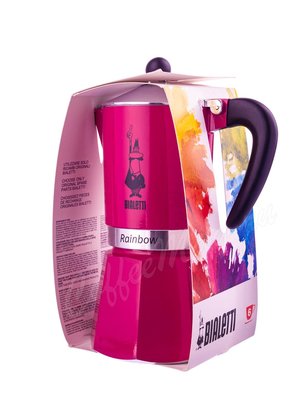 Гейзерная кофеварка Bialetti Rainbow на 6 чашек Фуксия (5013)