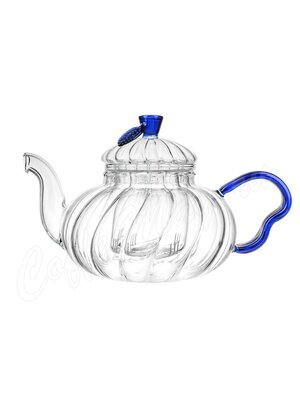 Стеклянный заварочный Чайник Голубой Цветок 800 мл