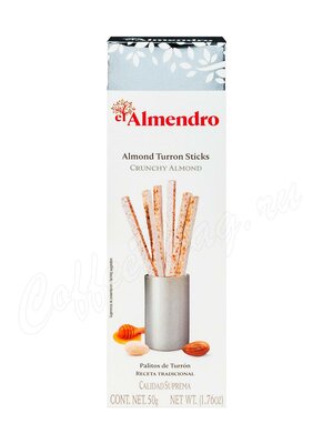 Нуга El Almendro Хрустящий миндальный туррон (палочки) 50 г
