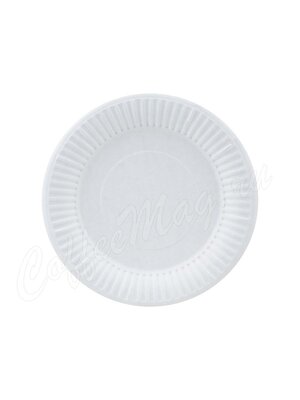 Тарелка бумажная одноразовая Snack Plate белая мелованная d165 мм 100шт SaaMi