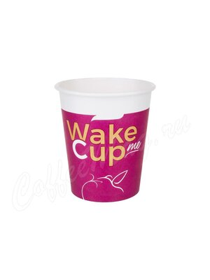 Стакан бумажный однослойный 250 мл Wake Me Cup одноразовый