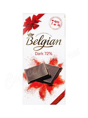 Belgian Шоколад горький 72%, плитка 100г 