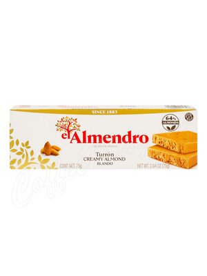 Нуга El Almendro Миндальный сливочный туррон 75г