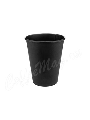 Стакан бумажный однослойный 250 мл Total Black черный Formacia одноразовый