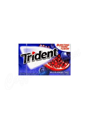 Жевательная резинка Trident Wild Blueberry Черника, гранат