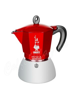 Гейзерная кофеварка Bialetti Moka Induction Красная 150 мл 4 порций (6944)